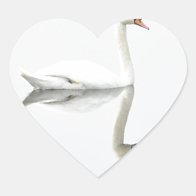 Adesivo Coração Swan (Frente)