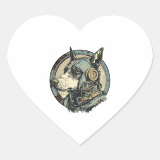 Adesivo Coração T-Shirt Clássico Canino Cósmico