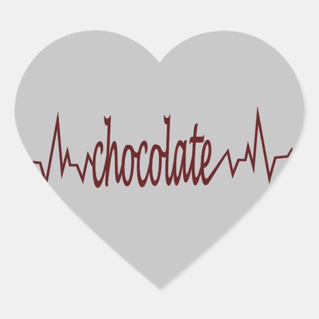 Adesivo Coração Tampão de chocolate (Frente)