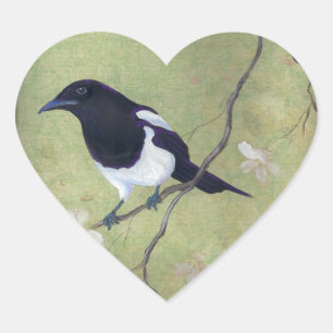 Adesivo Coração Tampas de Magpie e Dogwood
