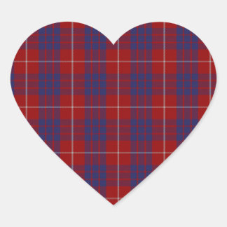 Adesivo Coração Tartan do clã de Hamilton