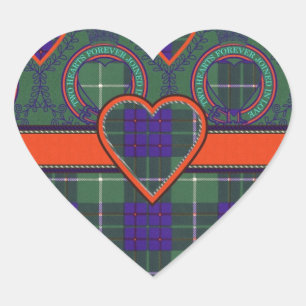 Adesivo Coração Tartan do Scottish de Macintyre