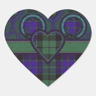 Adesivo Coração Tartan do Scottish de Mackay