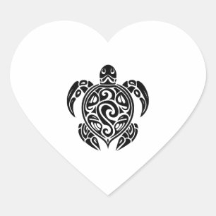 Adesivo Coração Tatuagem bonito, Tatuagem Diver Turtle