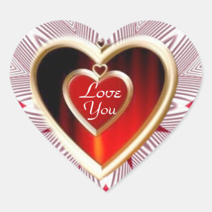 Adesivo Coração Te Amo.