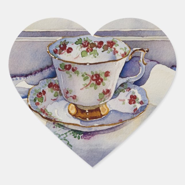 Adesivo Coração Teacup 1799 em Linen (Frente)