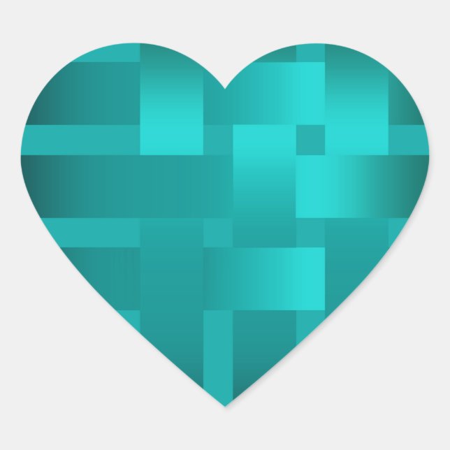 Adesivo Coração Tecelagem, fitas (Frente)