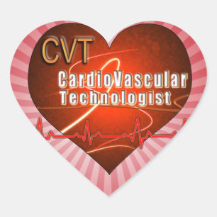 Adesivo Coração Tecnólogo cardiovascular do LOGOTIPO do CORAÇÃO