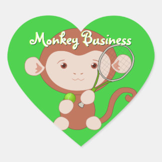 Adesivo Coração Tênis Player Monkey Stickers