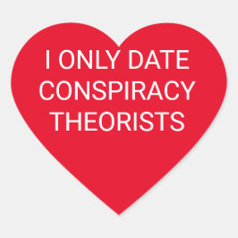 Adesivo Coração Teórico da Conspiração