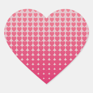 Adesivo Coração Teste padrão cor-de-rosa pequeno dos corações