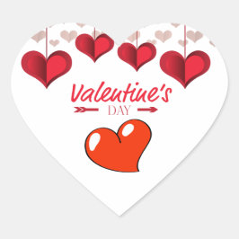 Adesivo Coração Texto do dia de os namorados com coração