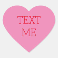 Texto personalizado do 'Heart Sticker' de Conversa