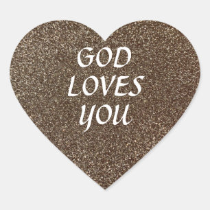 Adesivo Coração Texto Personalizado Faux Dourado Glitter Sparkle C