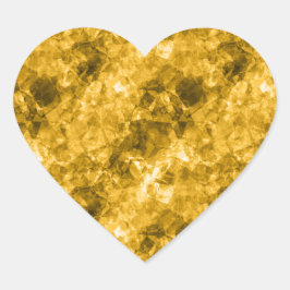 Adesivo Coração Textura amarrada amarela