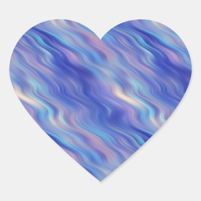 Adesivo Coração Textura Azul de Glória (Frente)