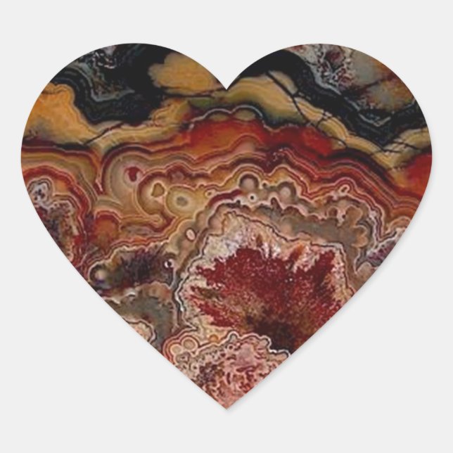 Adesivo Coração textura de pedra (Frente)