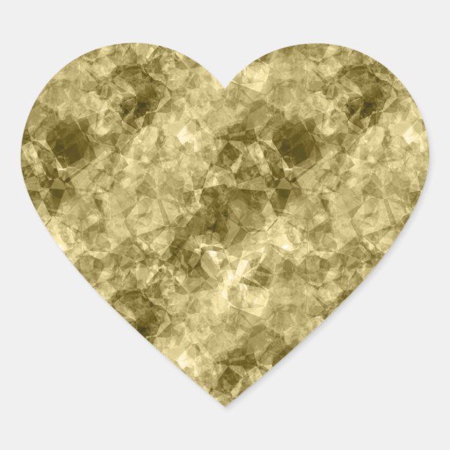 Adesivo Coração Textura em massa de bronze (Frente)