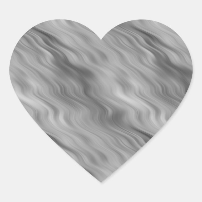 Adesivo Coração Textura em onda Rosa preto (Frente)