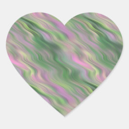 Adesivo Coração Textura ondulada rosa de chicote