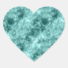 Adesivo Coração Textura Teal Crumplada