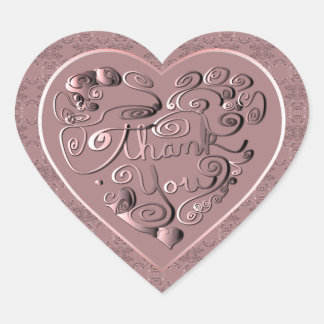 Adesivo Coração Thank You