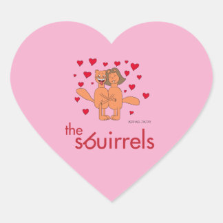 Adesivo Coração The Sbuirrels Ed and Mary Valentine