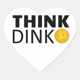 Adesivo Coração Think Dink (Pickleball)
