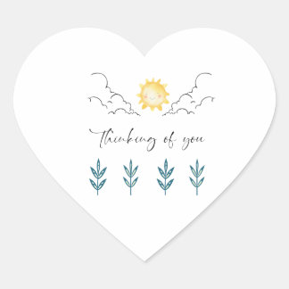 Adesivo Coração Thinking of you Heart stickers 