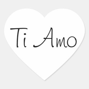 Adesivo Coração Ti Amo/I Te Amo