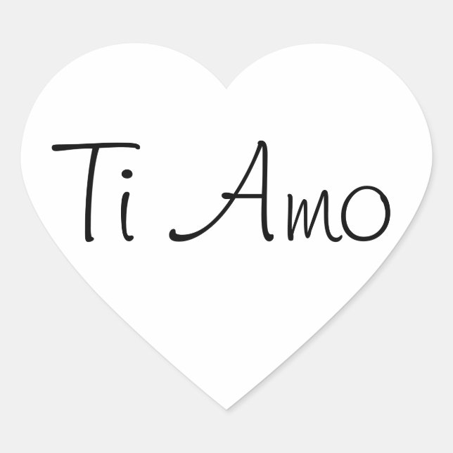 Adesivo Coração Ti Amo/I Te Amo (Frente)