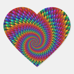 Adesivo Coração Tie Dye Basic