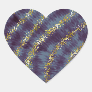 Adesivo Coração Tie-dye glitter