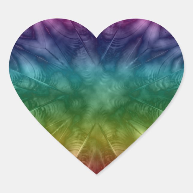 Adesivo Coração Tie-Dye Love Heart (Frente)