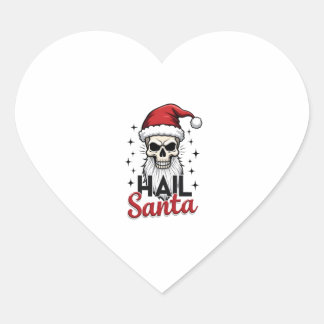 Adesivo Coração Tocado Hail Papai Noel Caveira Esqueleto Anticrist