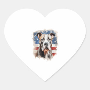 Adesivo Coração TODOS OS AMIGOS AMERICANOS DE DOG-amantes de pit b