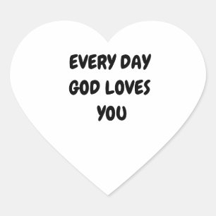 ADESIVO CORAÇÃO TODOS OS DIAS DEUS TE AMA