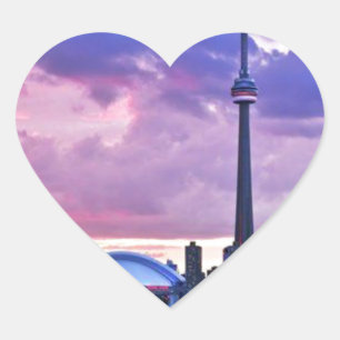 Adesivo Coração Torre da NC: Vista da ilha Center Toronto