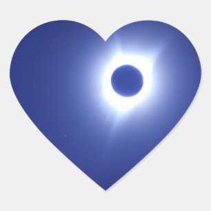 Adesivo Coração Totalidade do Eclipse Solar 2017