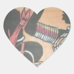 Adesivo Coração Tradição Maasai e Design de Arte Padrão de Cultura