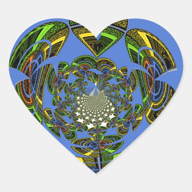 Adesivo Coração Tradicional Apenas Azul (Frente)