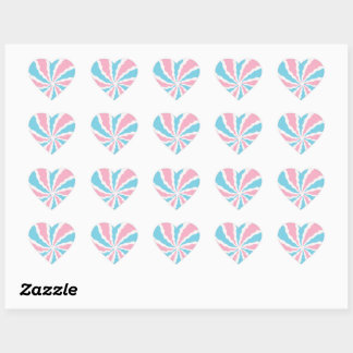 Adesivo Coração Trans swirl sticker sheet
