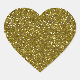 Adesivo Coração Trendy Dourado Glitter