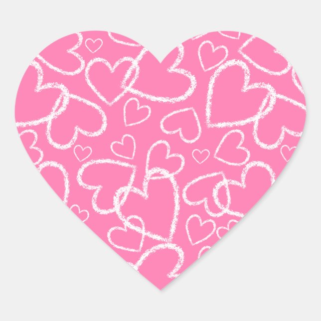 Adesivo Coração Trendy Heart Doodles 03 (Frente)