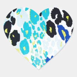 Adesivo Coração Trendy Modern Leopard Pattern