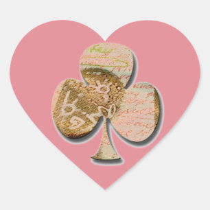 Adesivo Coração trevo canvas