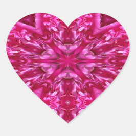 Adesivo Coração Triângulos Rosa Quente