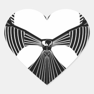 Adesivo Coração Tribal Hawk Dia de os namorados Heart