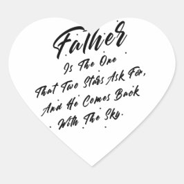 Adesivo Coração Tributo à festa do pai feliz da paternidade