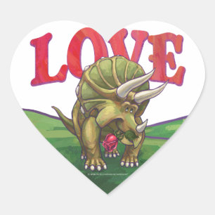 Adesivo Coração Triceratops no dia dos namorados do amor